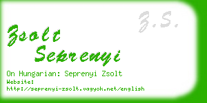 zsolt seprenyi business card